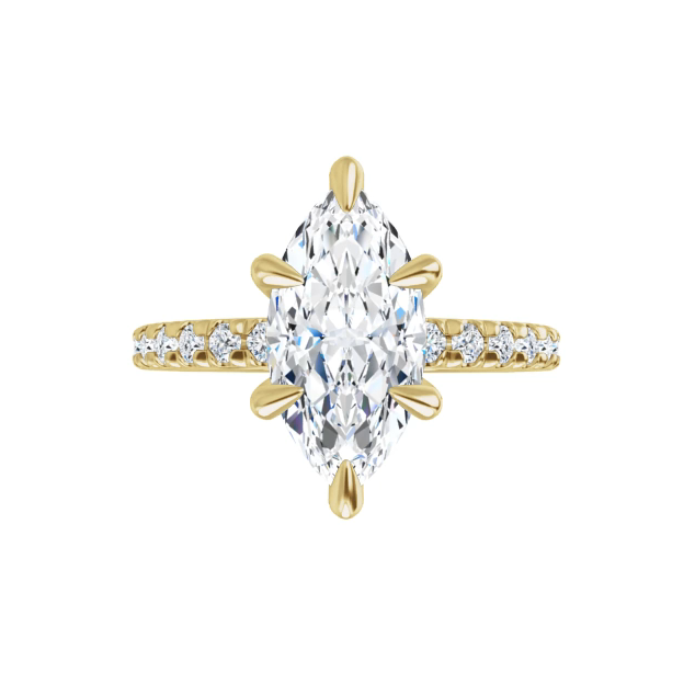 Chloe French Set Lab Diamond Ring