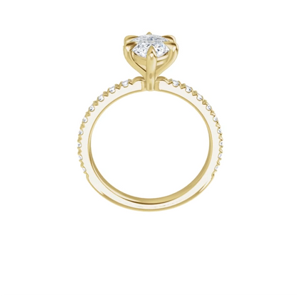 Chloe French Set Lab Diamond Ring