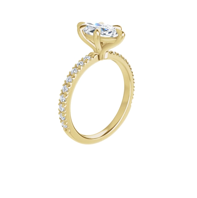 Chloe French Set Lab Diamond Ring