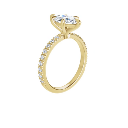 Chloe French Set Lab Diamond Ring