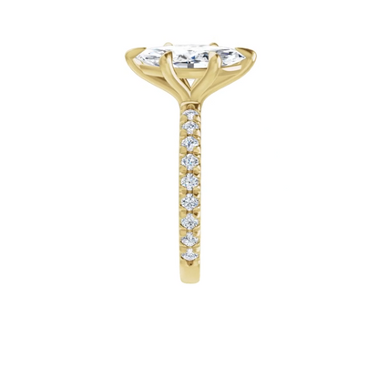 Chloe French Set Lab Diamond Ring