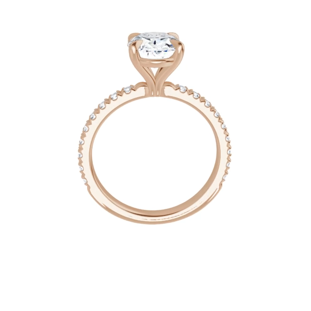 Chloe French Set Lab Diamond Ring