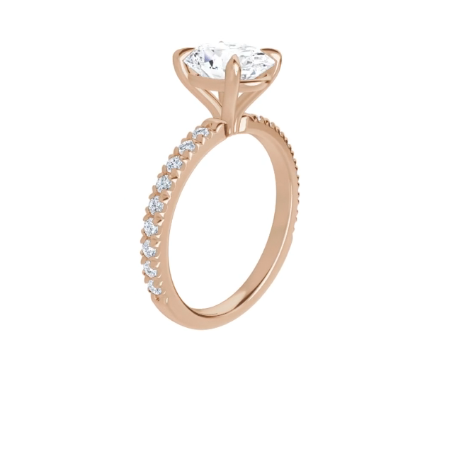 Chloe French Set Lab Diamond Ring
