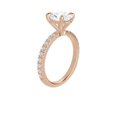 Chloe French Set Lab Diamond Ring