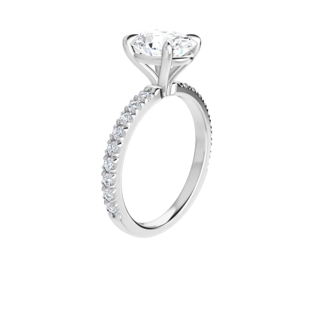 Chloe French Set Lab Diamond Ring