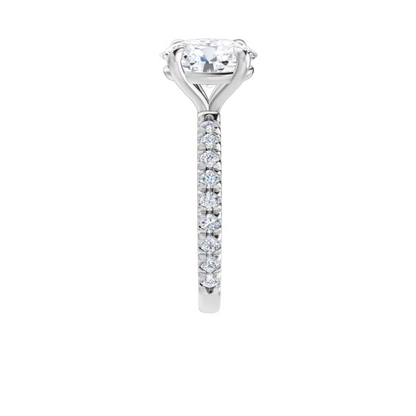 Chloe French Set Lab Diamond Ring