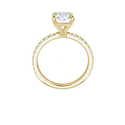Chloe French Set Lab Diamond Ring