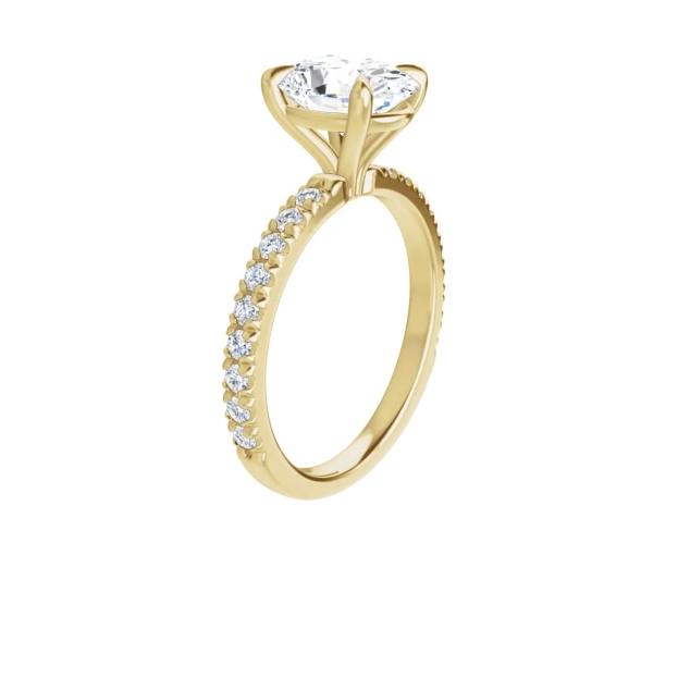 Chloe French Set Lab Diamond Ring