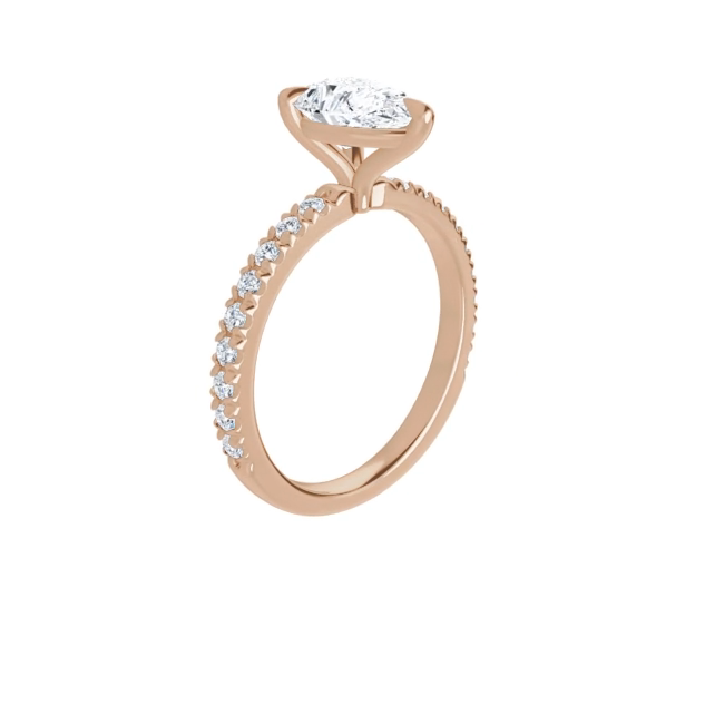 Chloe French Set Lab Diamond Ring