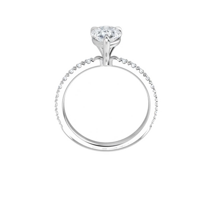 Chloe French Set Lab Diamond Ring