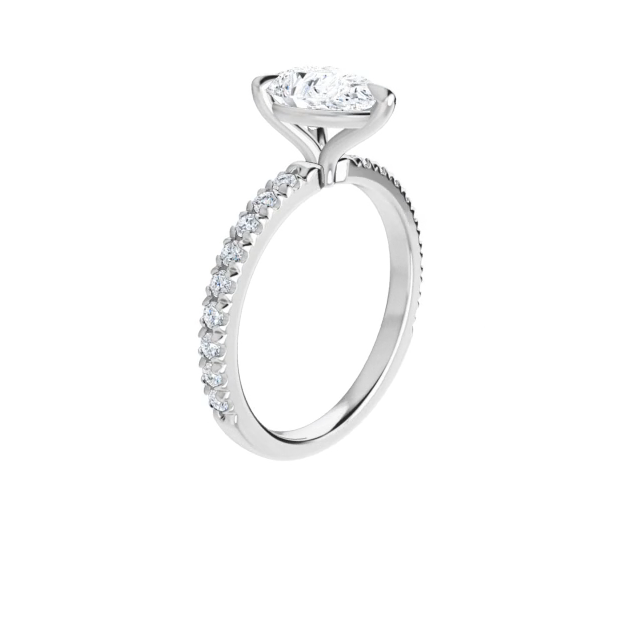 Chloe French Set Lab Diamond Ring