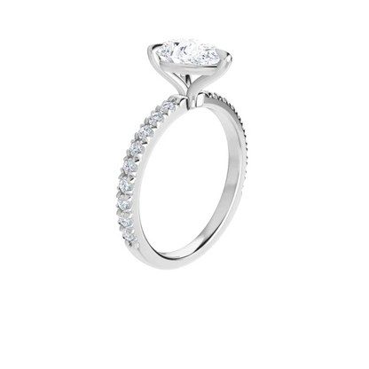 Chloe French Set Lab Diamond Ring