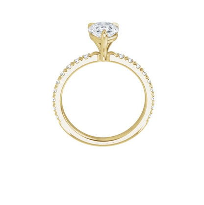 Chloe French Set Lab Diamond Ring