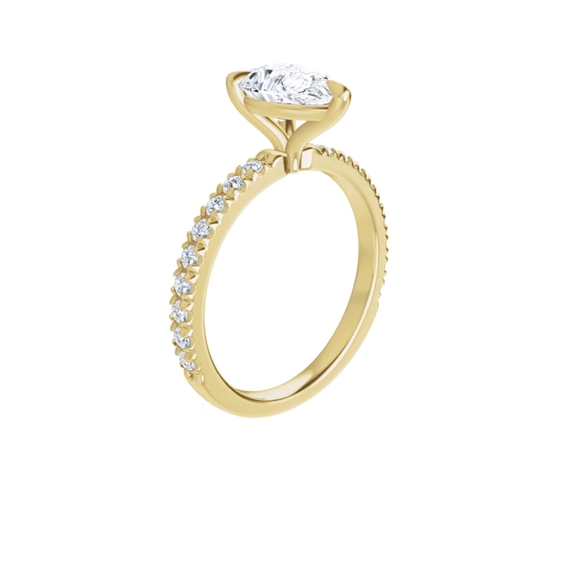 Chloe French Set Lab Diamond Ring