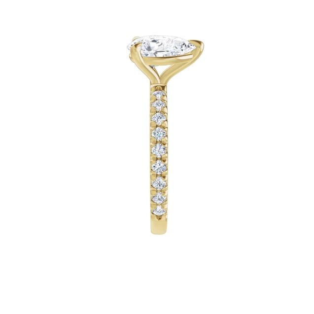 Chloe French Set Lab Diamond Ring
