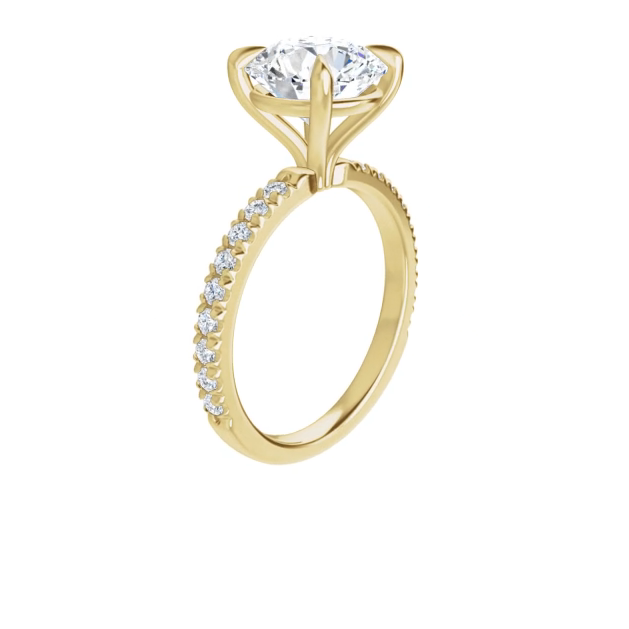 Chloe French Set Lab Diamond Ring