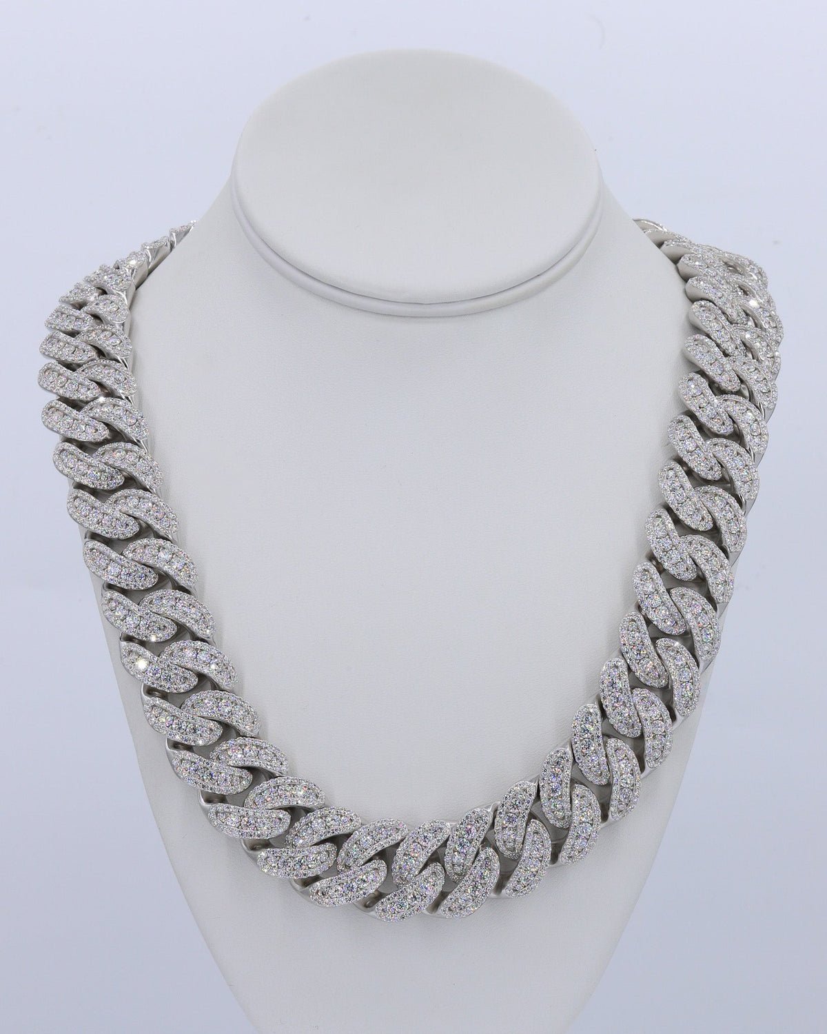 20MM Honeymoon Set VVS Moissanite Cuban Chain 24 Inch