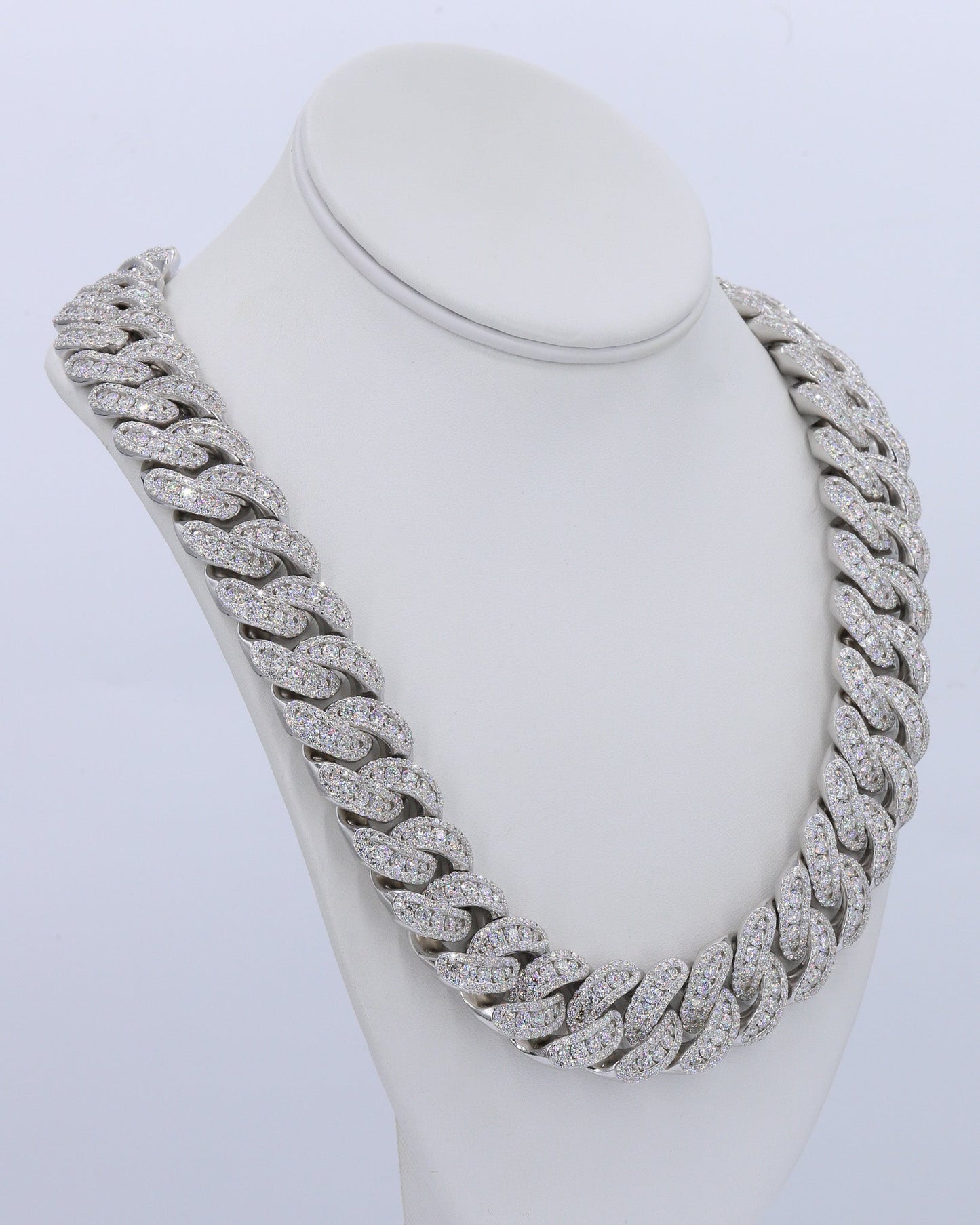 20MM Honeymoon Set VVS Moissanite Cuban Chain 24 Inch