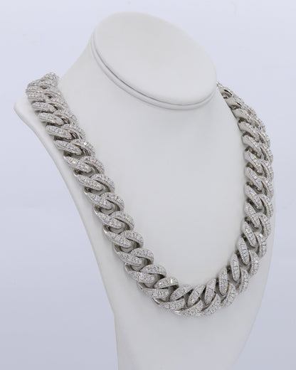 18MM Multi Shape Pointer Set VVS Moissanite Cuban Chain 24 Inch