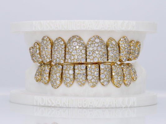 Mosaic/Snow VVS Moissanite Diamond Grillz