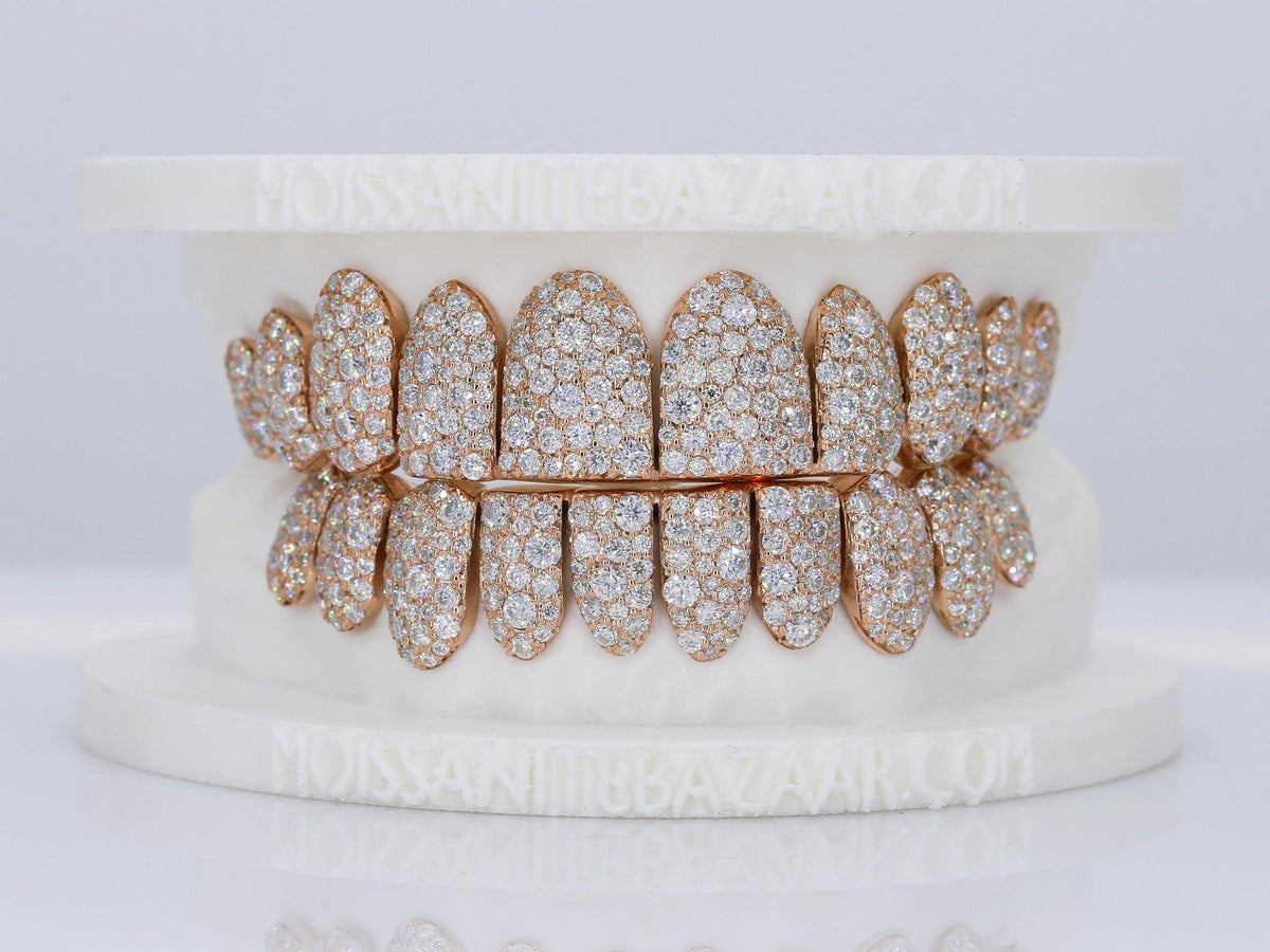 Mosaic/Snow VVS Moissanite Diamond Grillz
