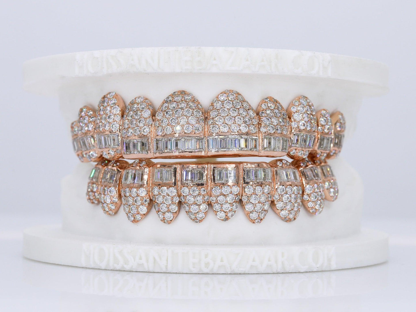 Baguette Hybrid VVS Moissanite Diamond Grillz