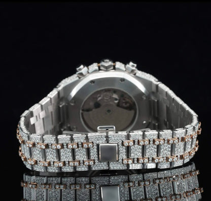 Moissanite Iced Out Bust Down Diamond Automatic Watch