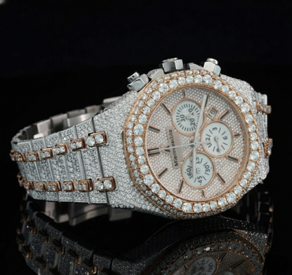 Moissanite Iced Out Bust Down Diamond Automatic Watch