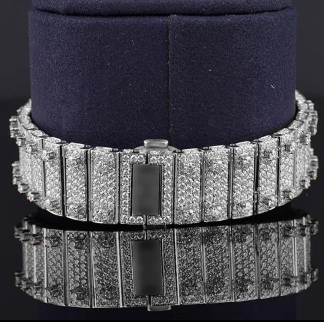 Moissanite Iced Out Roman Style Diamond Watch Automatic