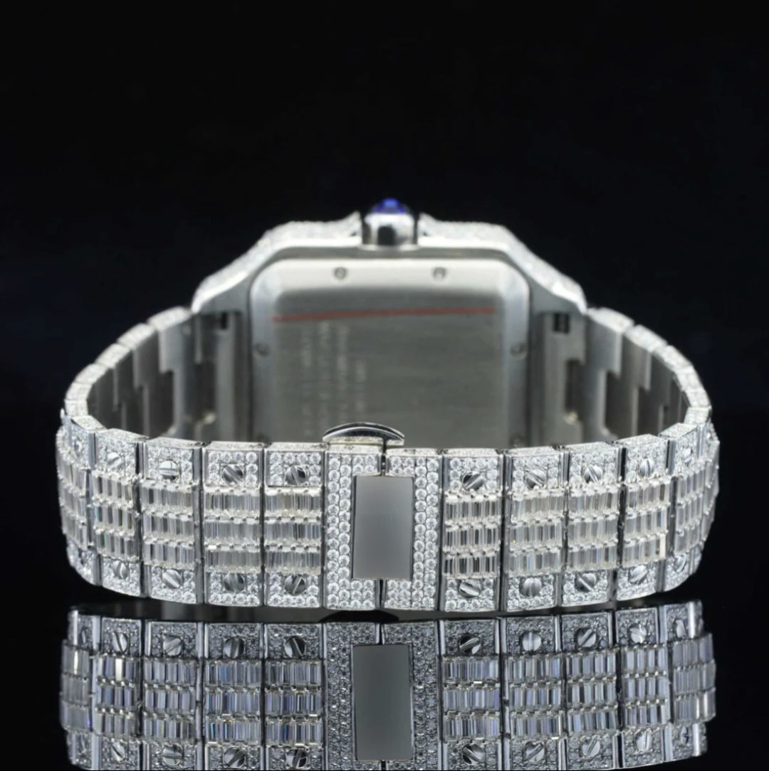 Moissanite Iconic Roman Number Hip Hop Iced Out Watch