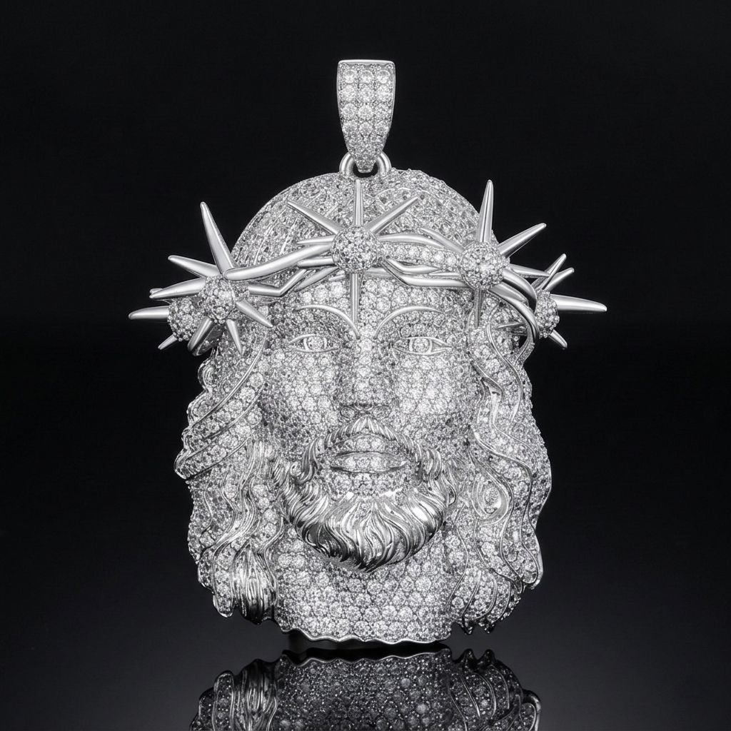 Diamond Chirst Jesus Piece Fully Iced Pendant