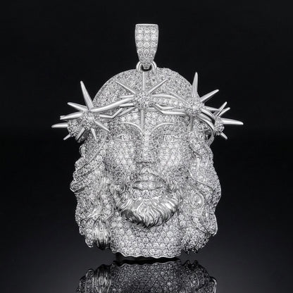 Diamond Chirst Jesus Piece Fully Iced Pendant