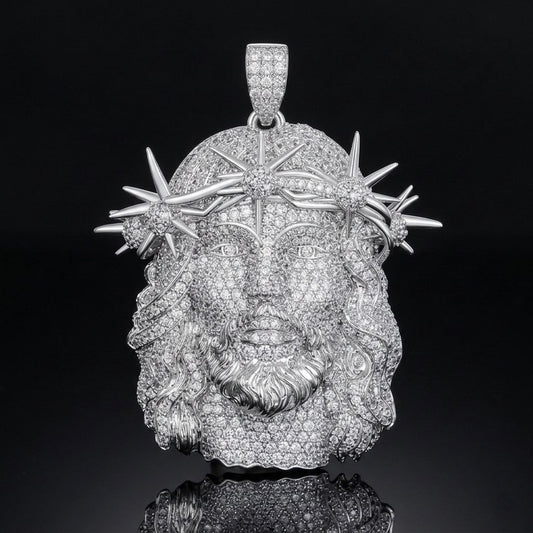 Diamond Chirst Jesus Piece Fully Iced Pendant
