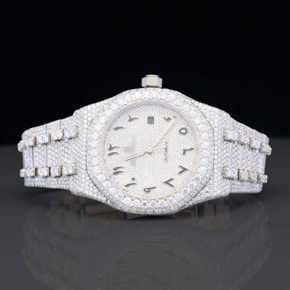 Unique Fully Iced Out Moissanite Diamond Automatic Watch for Men