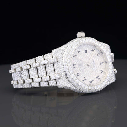 Unique Fully Iced Out Moissanite Diamond Automatic Watch for Men
