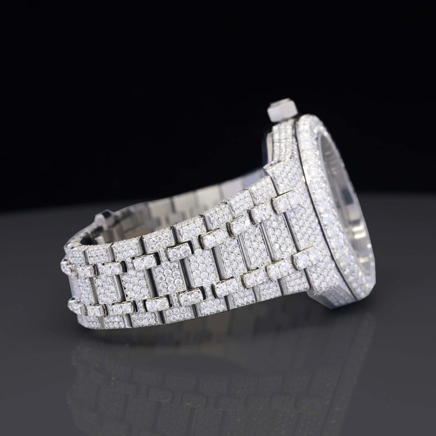 Unique Fully Iced Out Moissanite Diamond Automatic Watch for Men