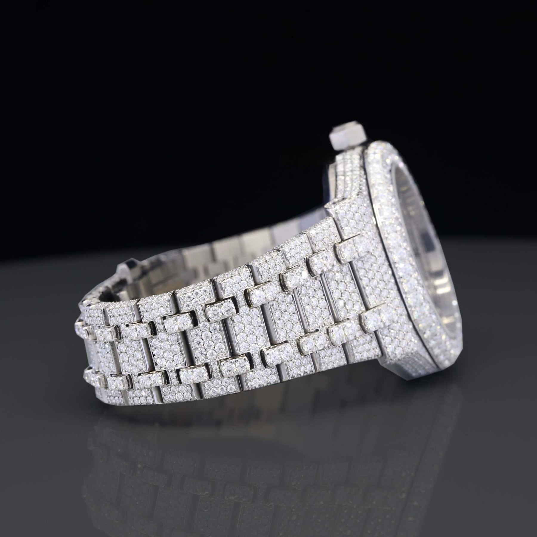 Unique Fully Iced Out Moissanite Diamond Automatic Watch for Men