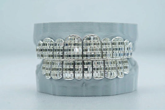 10 on 10 VVS Moisannite Diamond Grillz