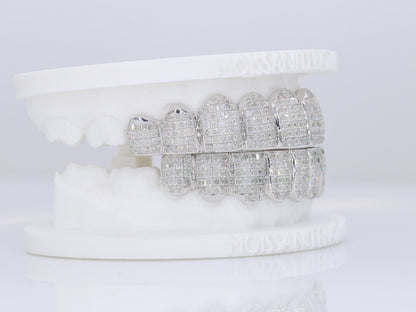 Invisible Set Princess Cut VVS Moissanite Diamond Grillz