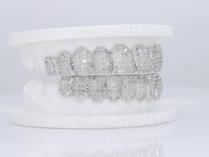 Invisible Set Princess Cut VVS Moissanite Diamond Grillz