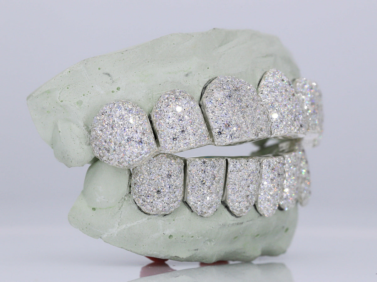6 on 6 VVS Moissanite Diamond Grillz