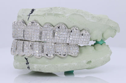 Invisible Set Princess Cut VVS Lab Diamond Grillz