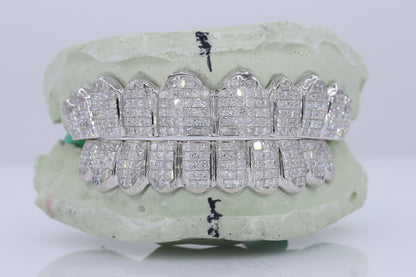 Invisible Set Princess Cut VVS Lab Diamond Grillz