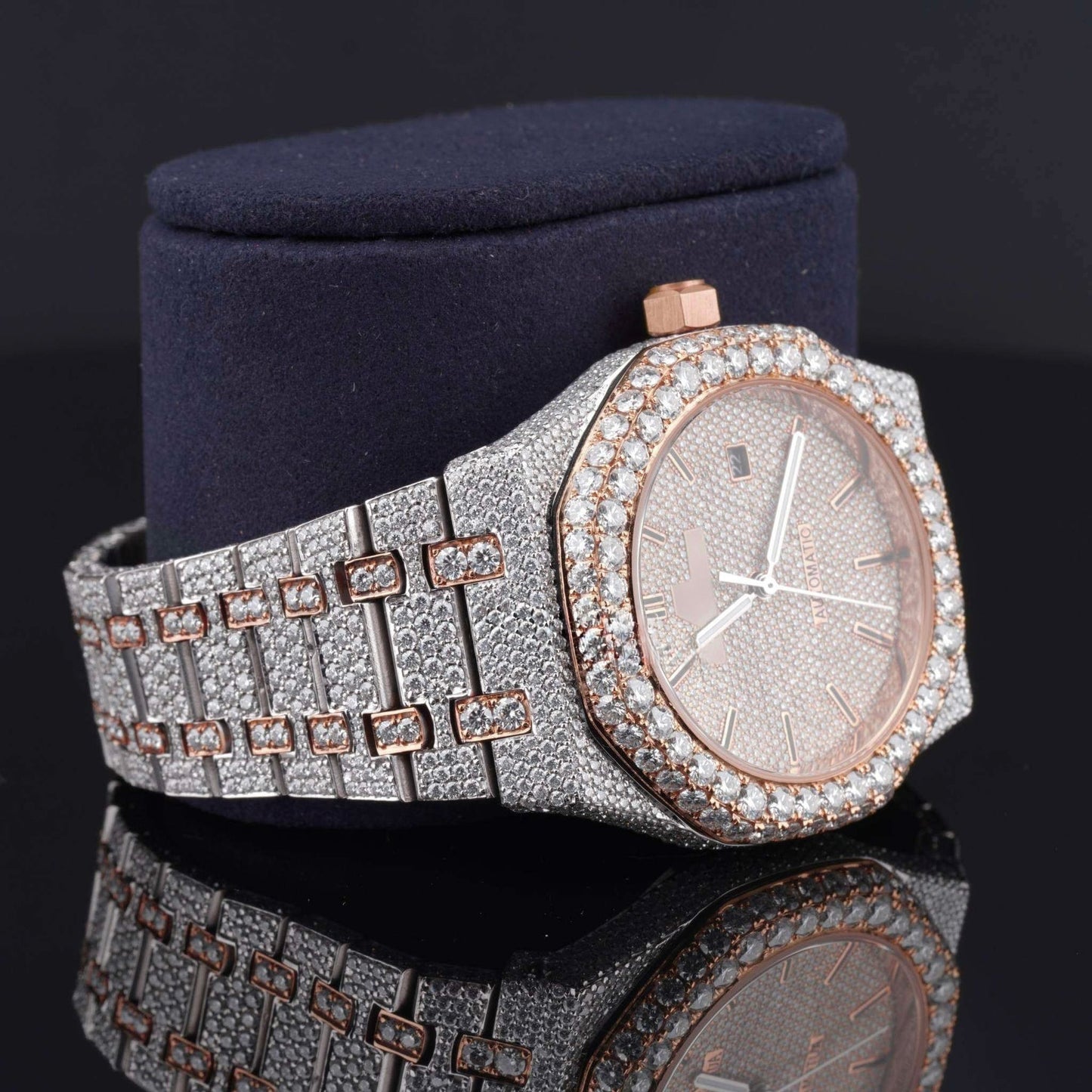 Premium Moissanite Iced Out Diamond Bust Down Automatic Watch