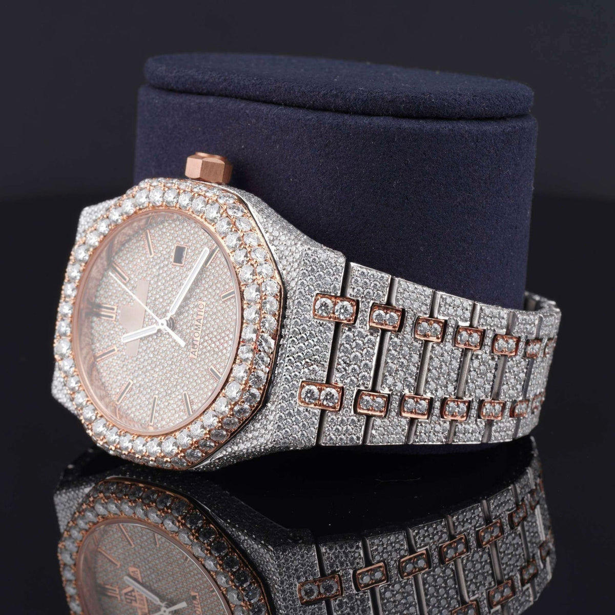 Premium Moissanite Iced Out Diamond Bust Down Automatic Watch