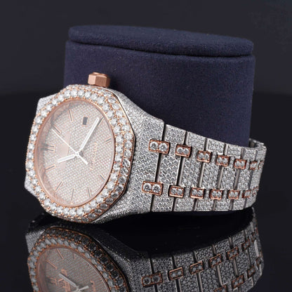 Premium Moissanite Iced Out Diamond Bust Down Automatic Watch