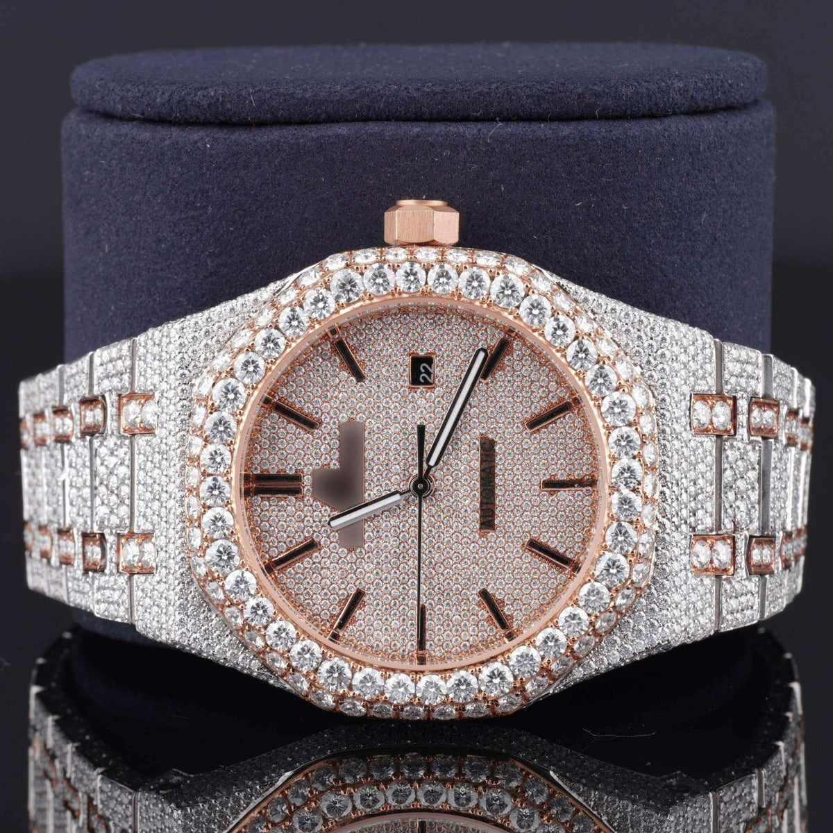 Premium Moissanite Iced Out Diamond Bust Down Automatic Watch