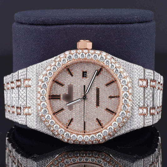 Premium Moissanite Iced Out Diamond Bust Down Automatic Watch