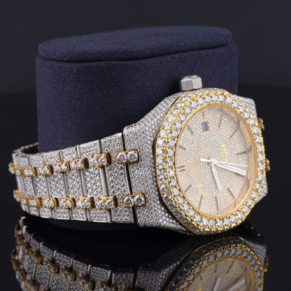 Fabulous Iced Out Automatic Analog Diamond Moissanite Watch