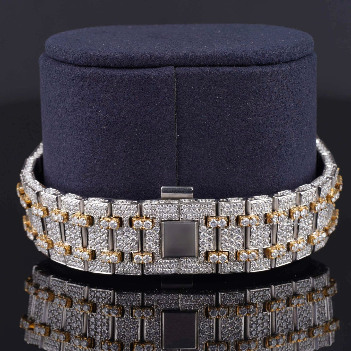 Fabulous Iced Out Automatic Analog Diamond Moissanite Watch